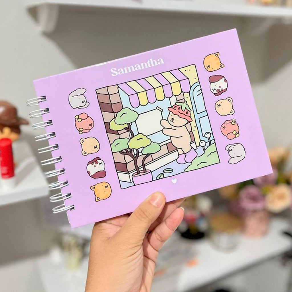 Caderno B.Goods 50 Páginas para Colorir + Kit 32 Canetas para Colorir (Edição Nova)